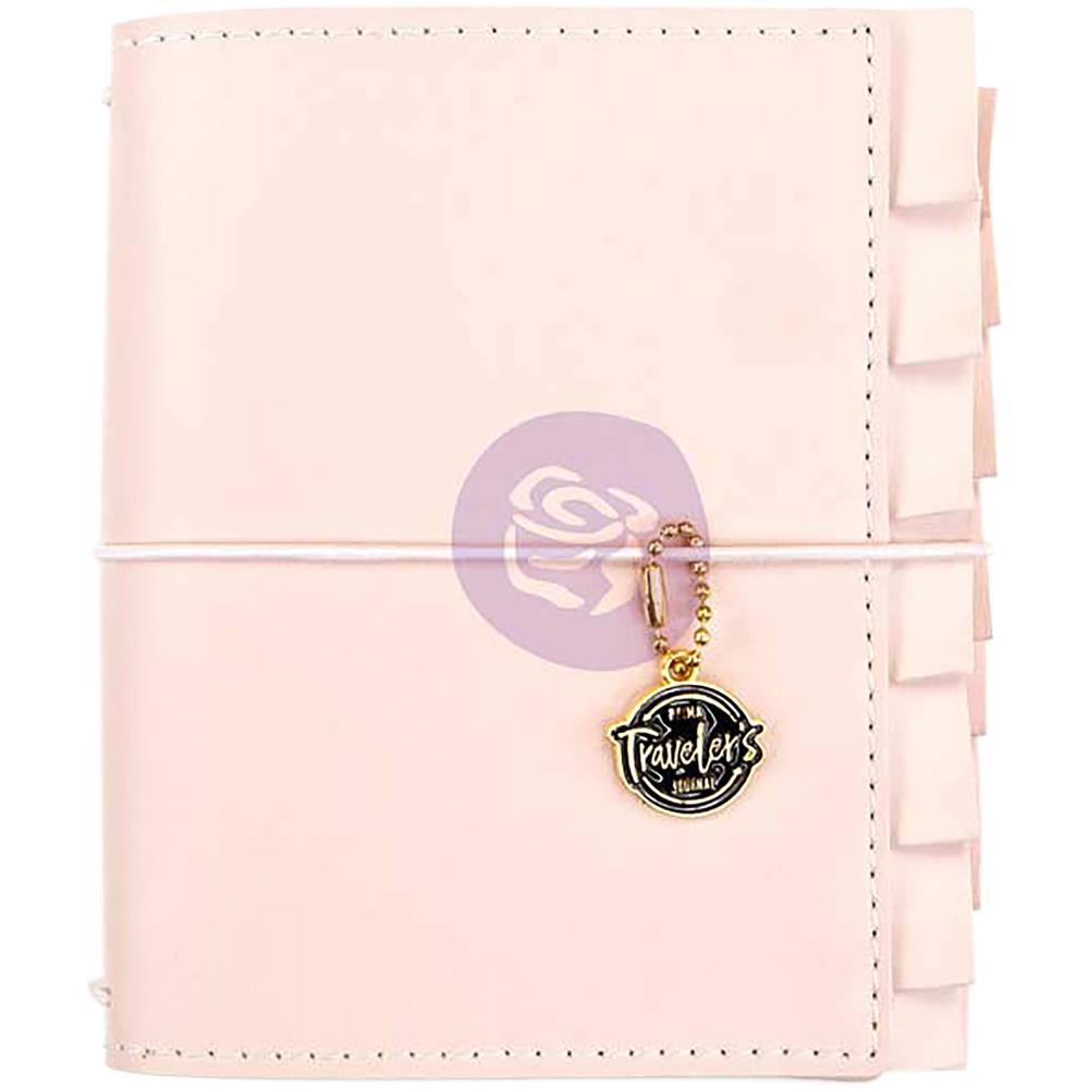 Sophie PTJ Passport Size Prima Traveler's Journal. Sophie is soft and feminine with a flirty little ruffle.