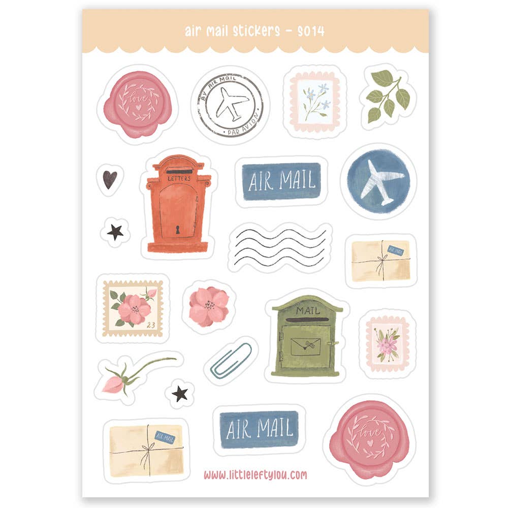 Pegatinas de correo aéreo