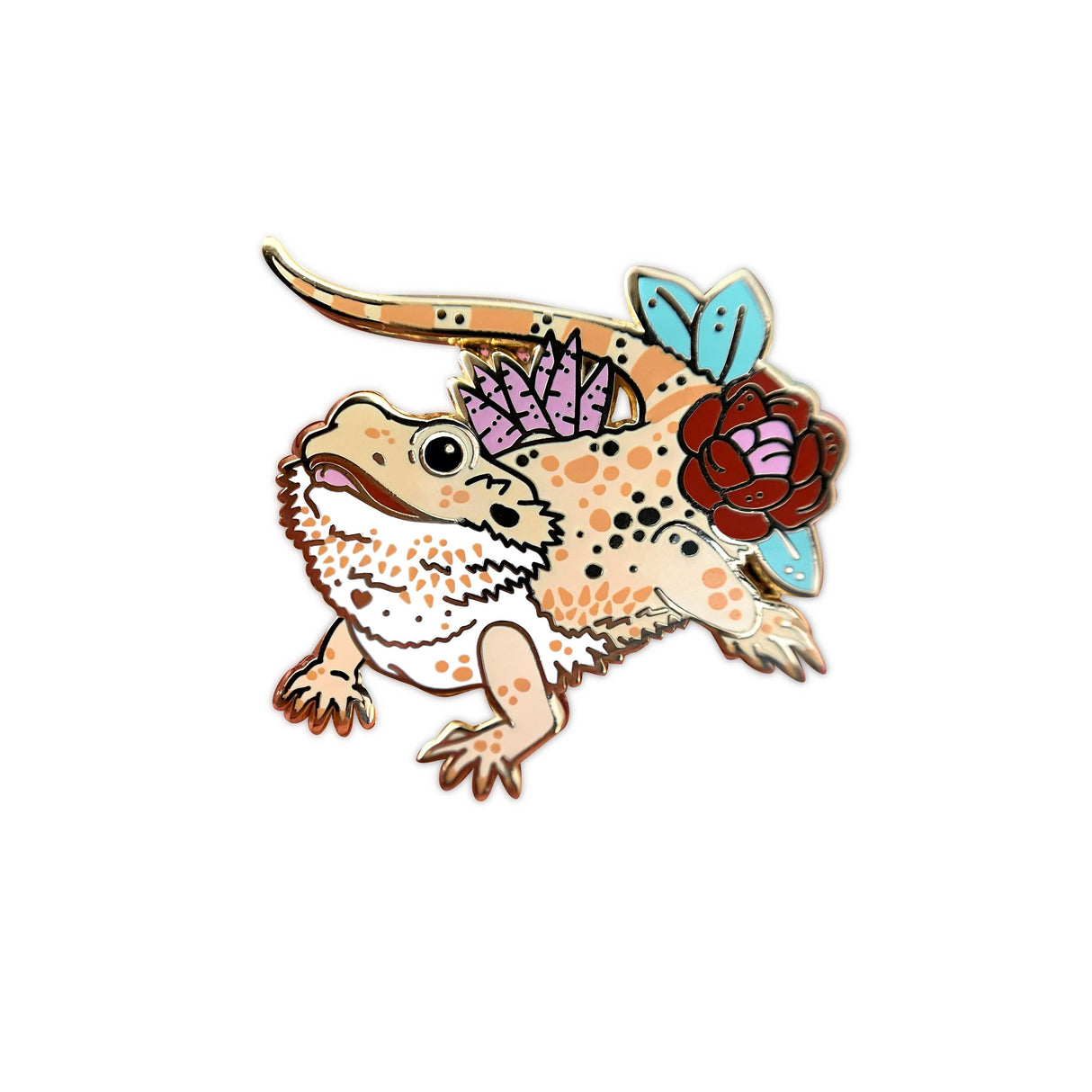 Pin de esmalte de dragón barbudo