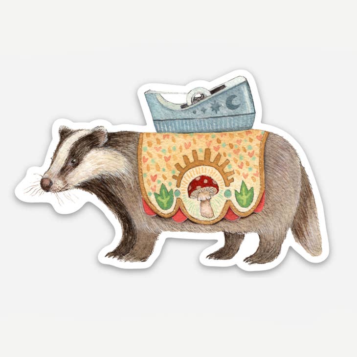 Bernie's Badger Tape Sticker