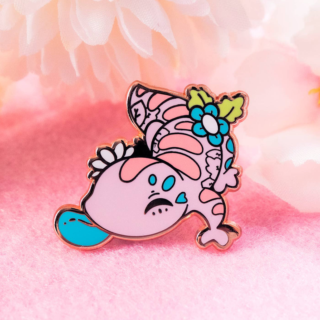 Pin de esmalte de eslizón de lengua azul