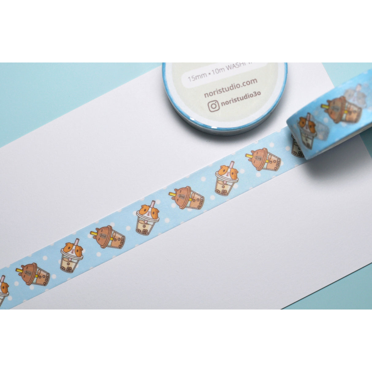 Bubu and Moonch Bubble Tea Washi Tape Noristudio