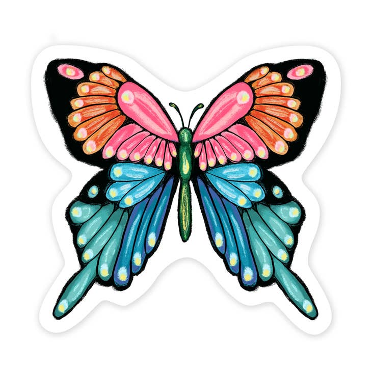 Pegatina de vinilo con forma de mariposa