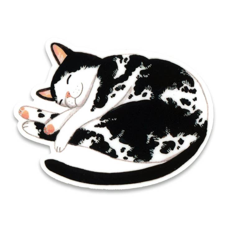 Pegatina de la siesta del gato