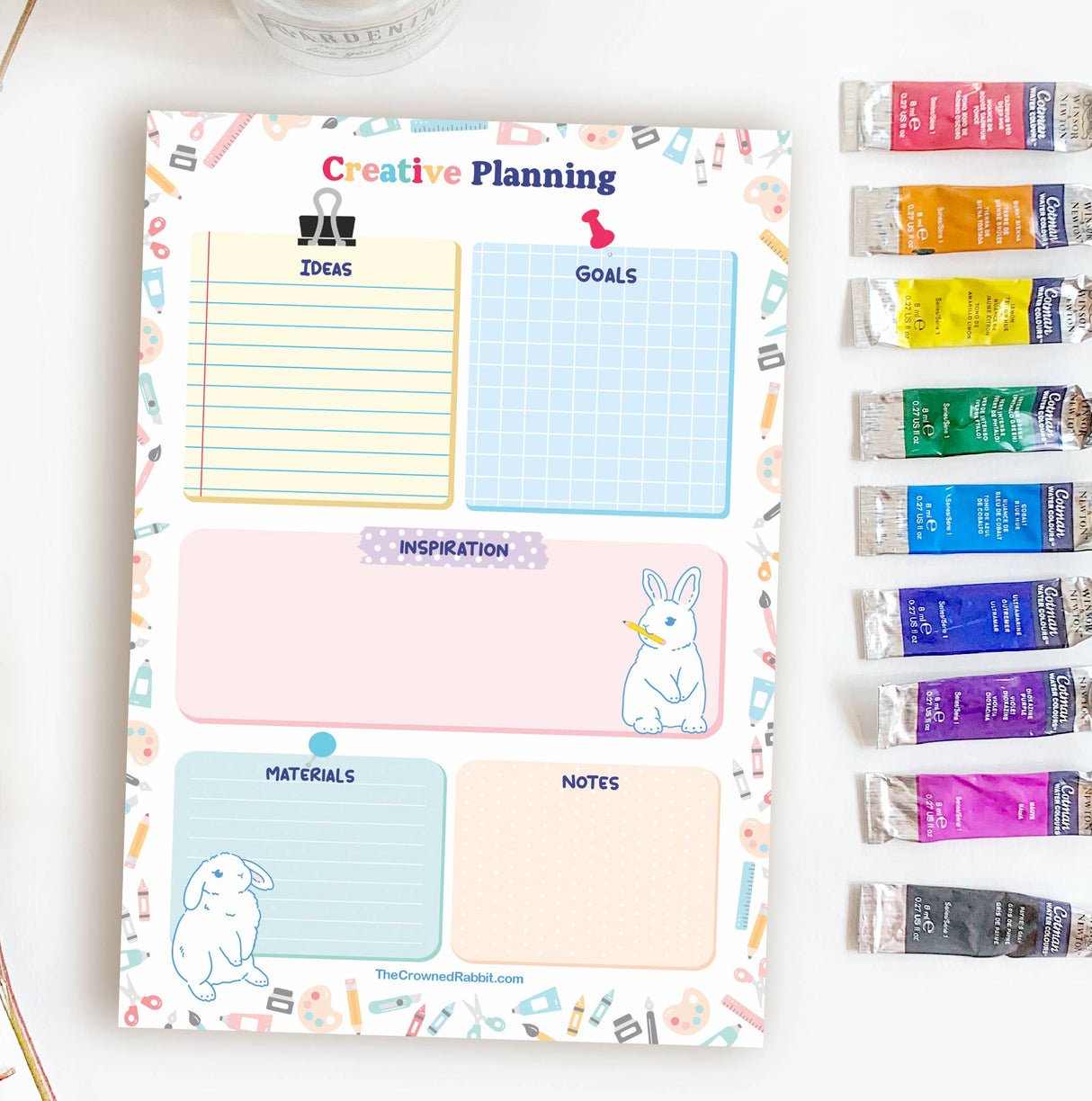 The Crowned Rabbit - Creative Planning A5 Memo Pad