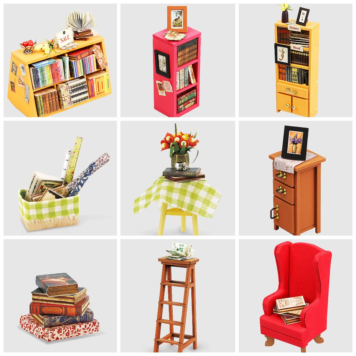 DIY 3D Wooden Puzzle Miniature House Sam's Study