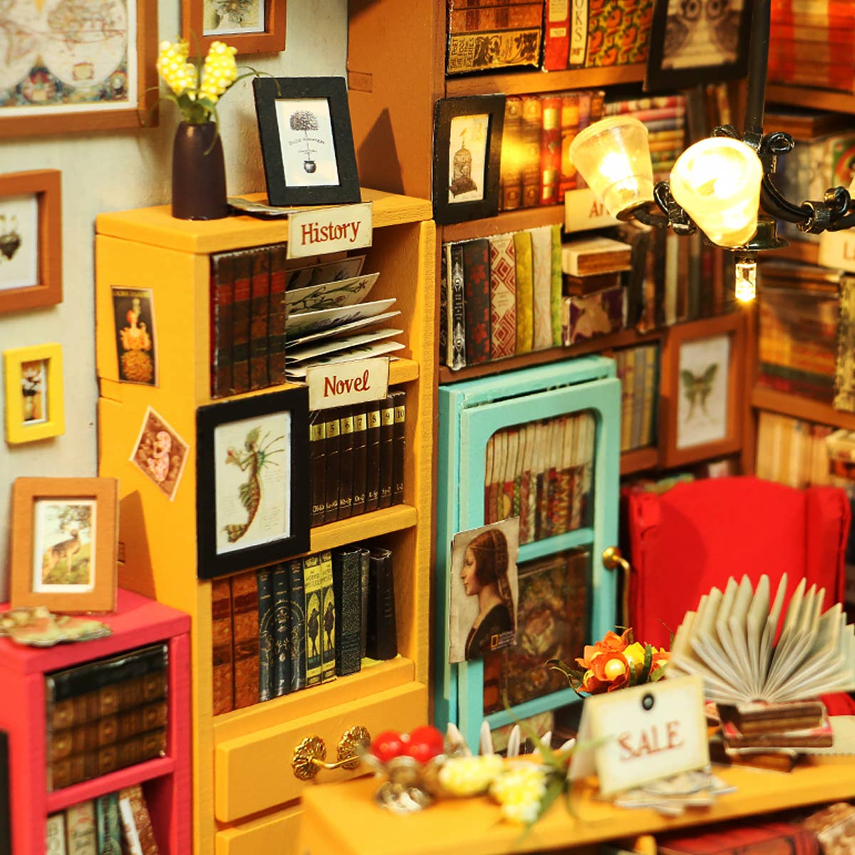 DIY 3D Wooden Puzzle Miniature House Sam's Study