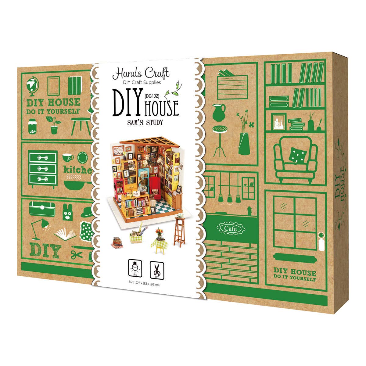 DIY 3D Wooden Puzzle Miniature House Sam's Study