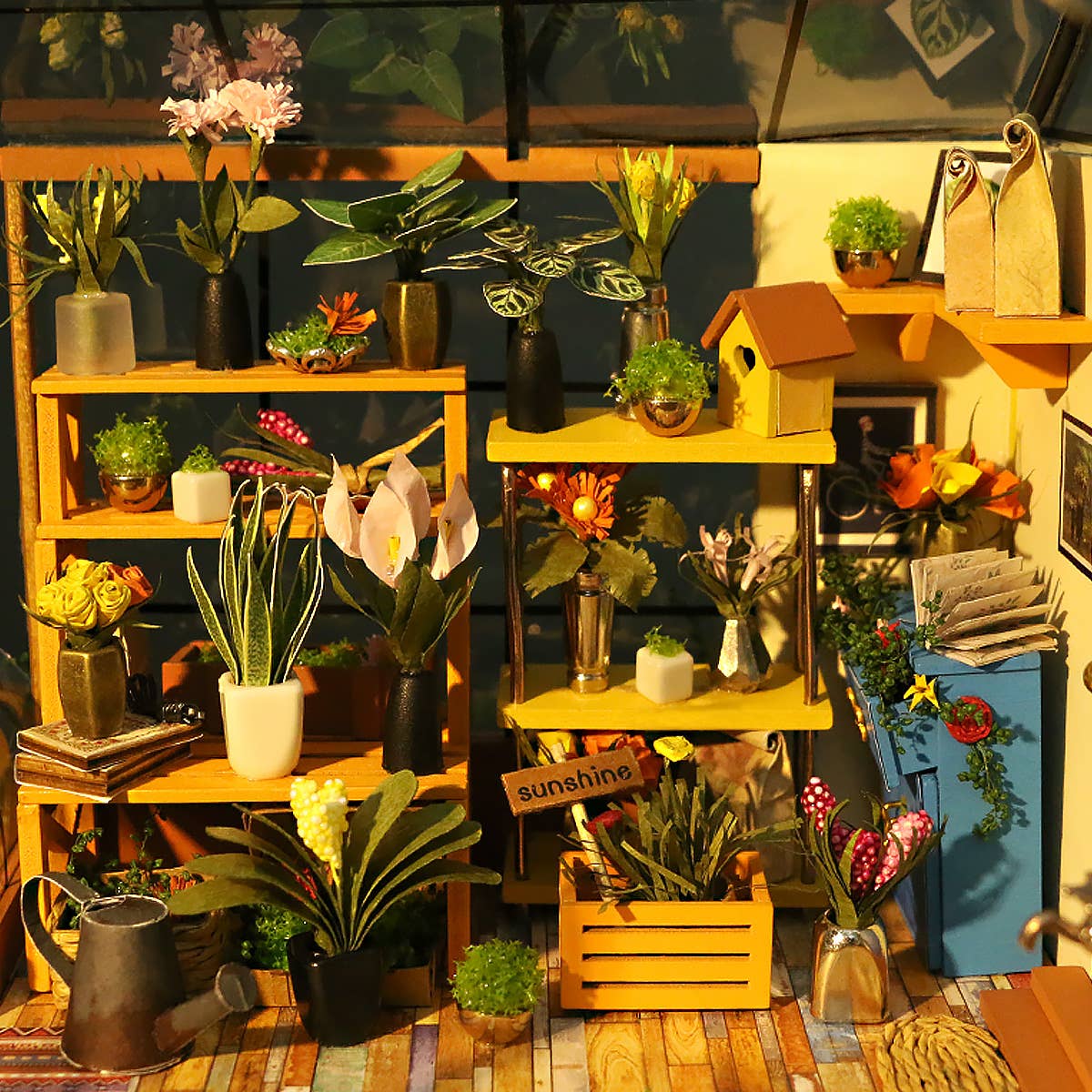 DIY 3D Wooden Puzzle Miniature House Cathy's Flower House