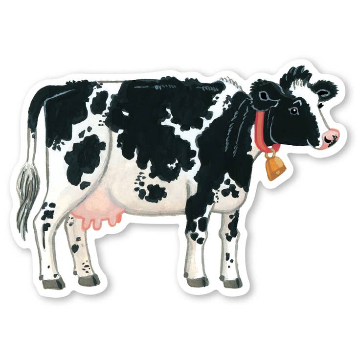 Pegatina de vaca lechera