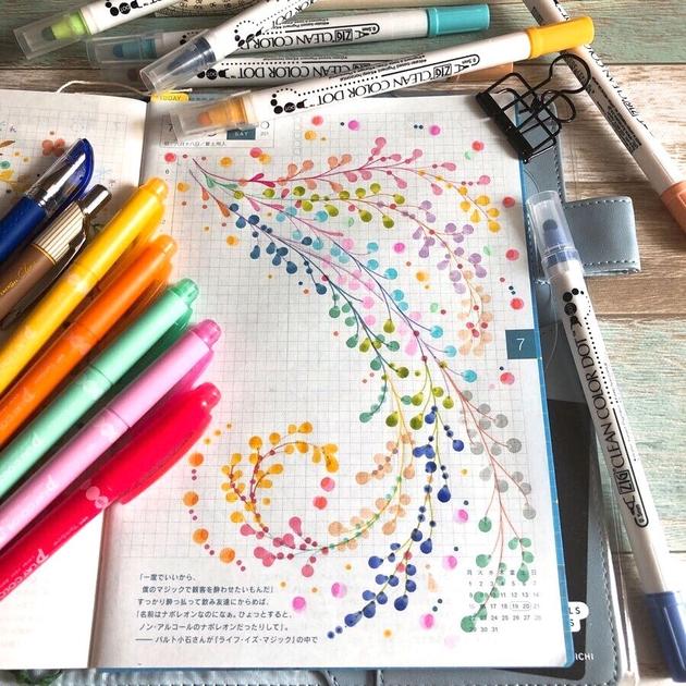 Kuretake ZIG Clean Color Dot Markers Highlight Color 6/pkg