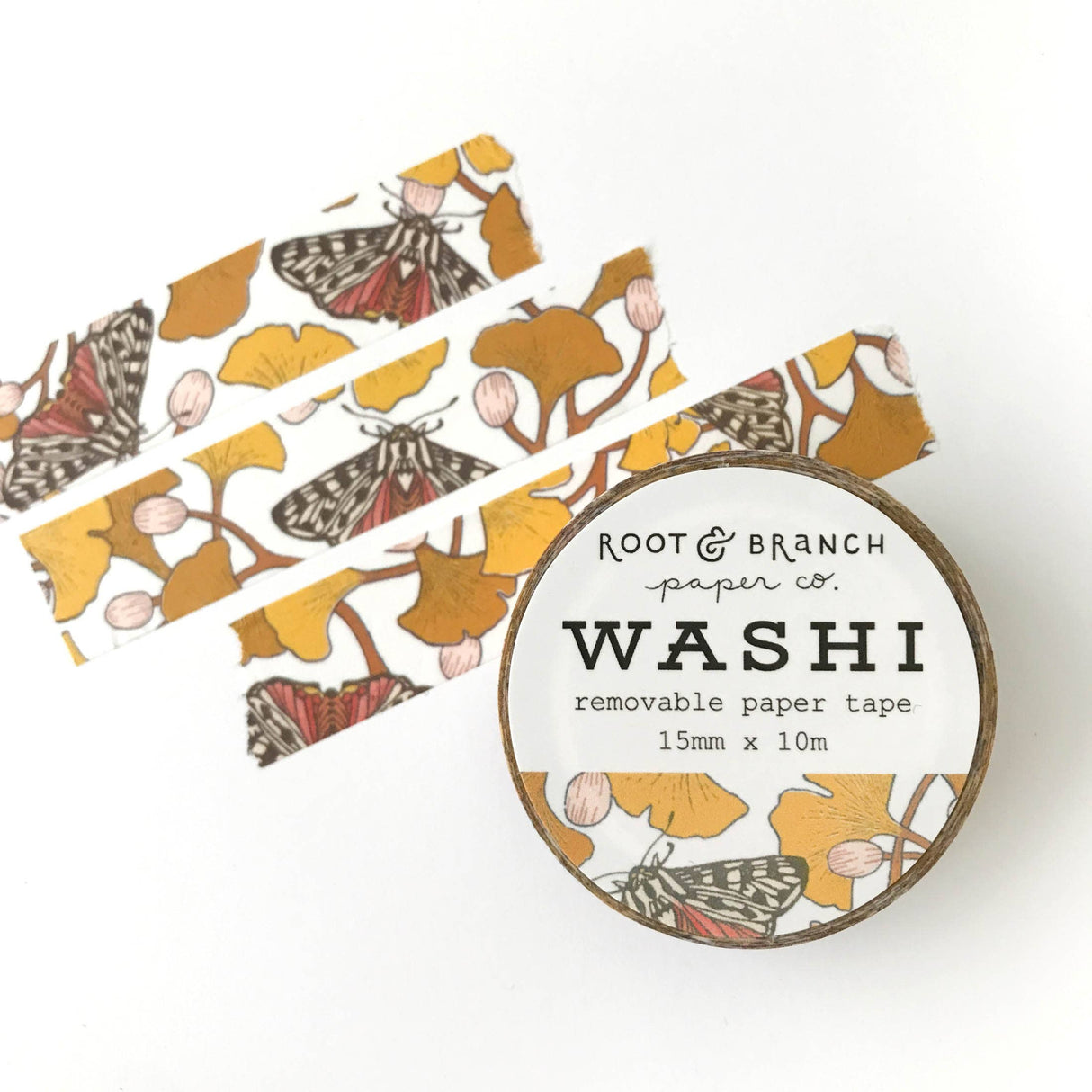 Root & Branch Paper Co - Ginkgo + Tiger Moth Washi Tape