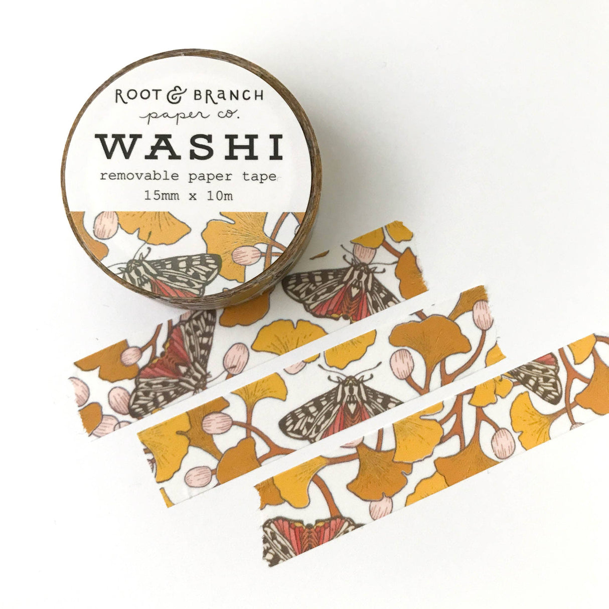 Root & Branch Paper Co - Ginkgo + Tiger Moth Washi Tape