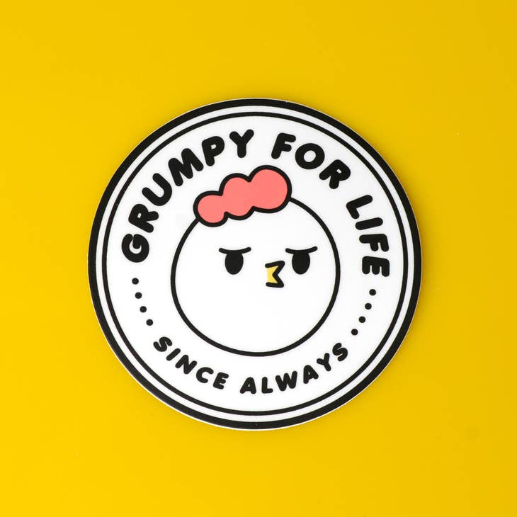 Robot Dance Battle - Grumpy Chicken Grumpy for life sticker