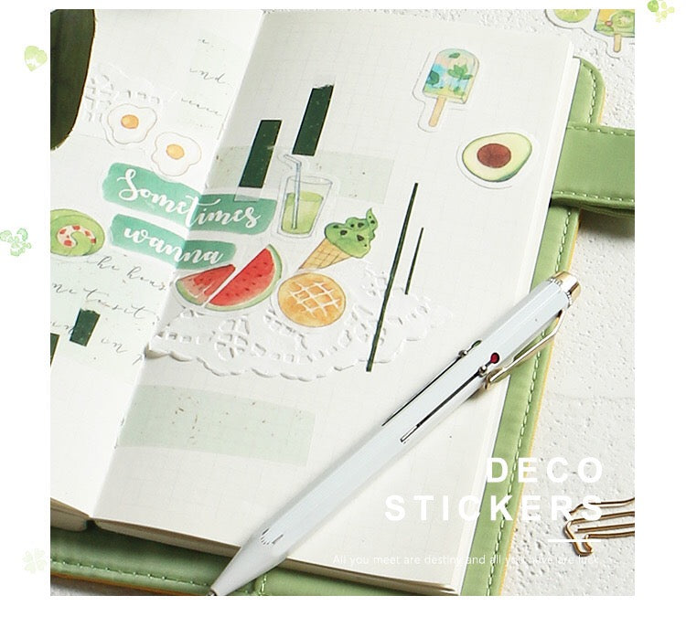 Pegatinas washi flake con palabras