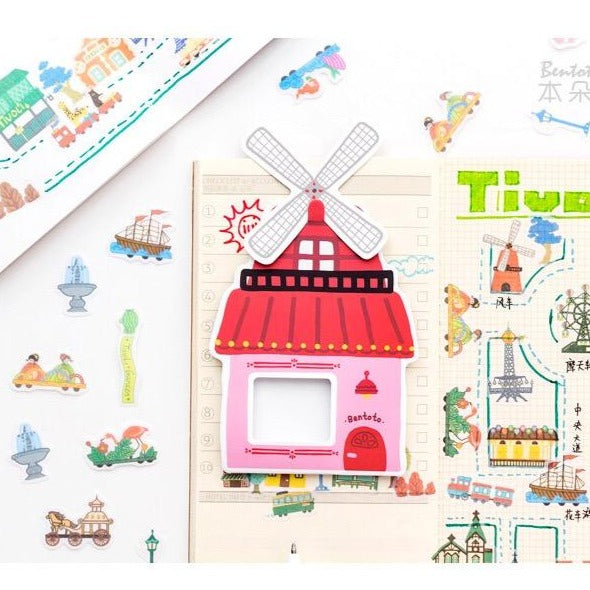 Parade Float Washi Flake Sticker (40 pieces)