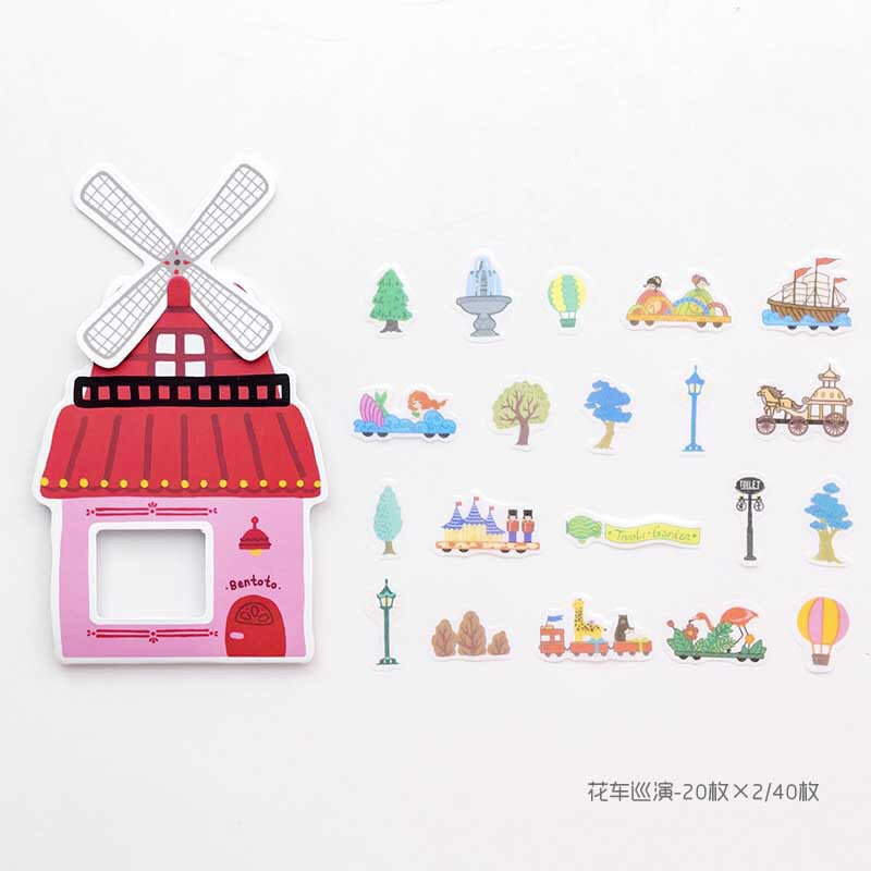 Parade Float Washi Flake Sticker (40 pieces)