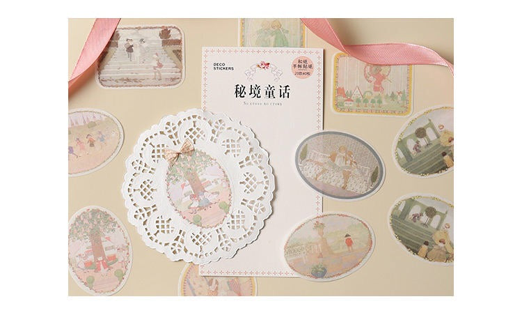 Pegatinas washi con la historia de la infancia (40 piezas)