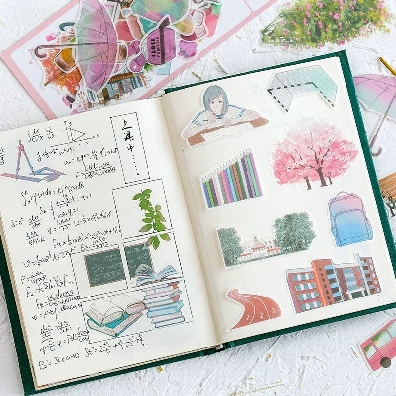 Pegatinas decorativas de washi (60 piezas)