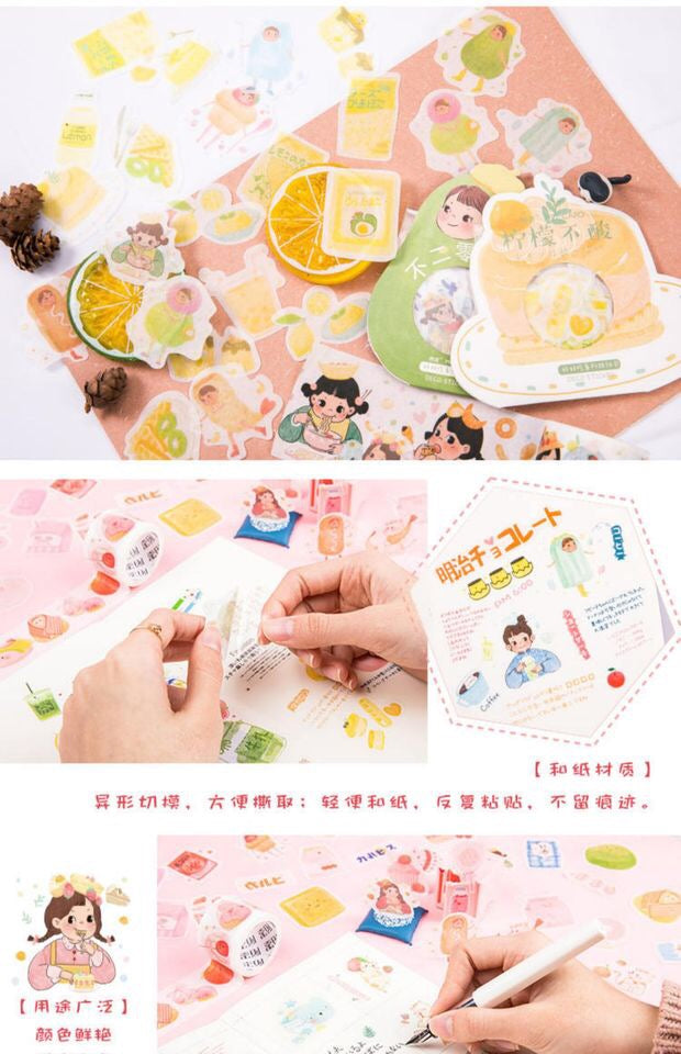 Pegatinas washi flake deliciosas