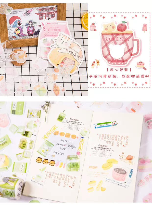 Pegatinas washi flake deliciosas