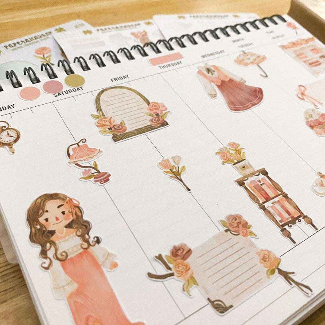 Pegatinas de niña delicada y bonita PaperaicaShop