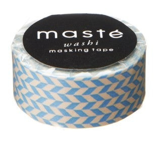 Cinta washi japonesa a cuadros de color azul claro • Cinta adhesiva básica Masté