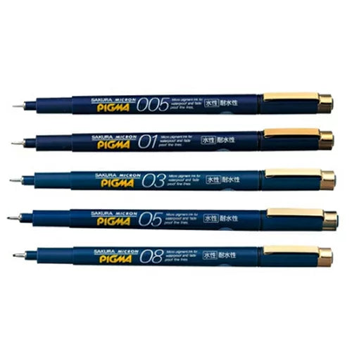 Sakura Pigma Micron Pen 5/Pkg Black Ink
