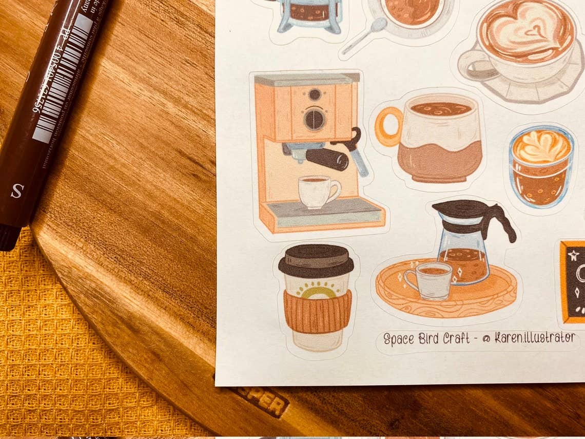 Coffee House Sticker Sheet