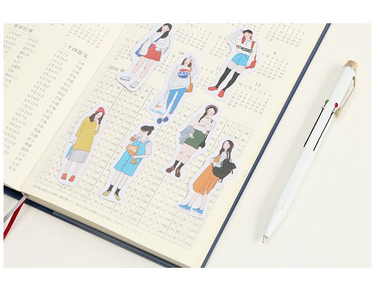 People Washi Flake Sticker
