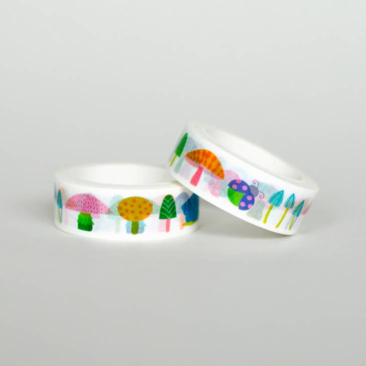 White Toadstools Washi Tape