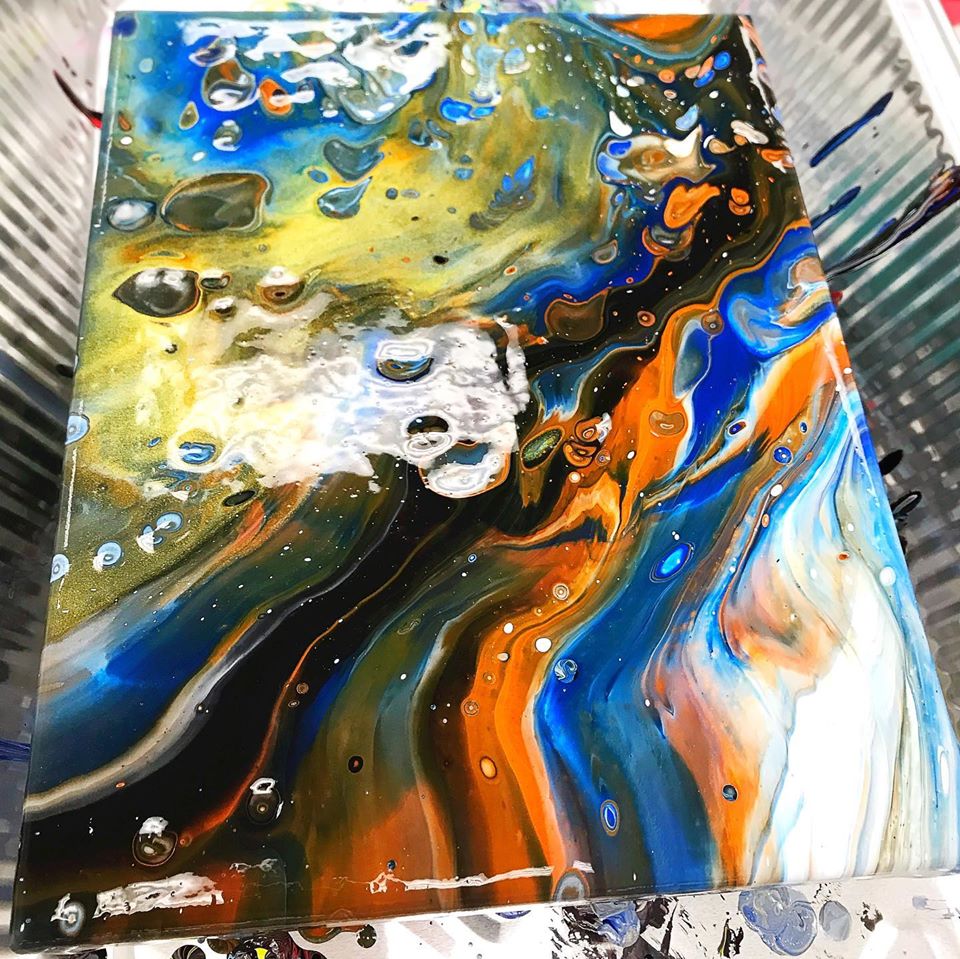 50% OFF - Burnt Umber DecoArt FluidArt Ready-To-Pour Acrylic Paint 8oz