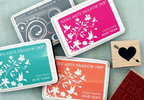 Heart with Arrow Rubber Stamp