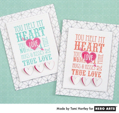 Heart with Arrow Rubber Stamp