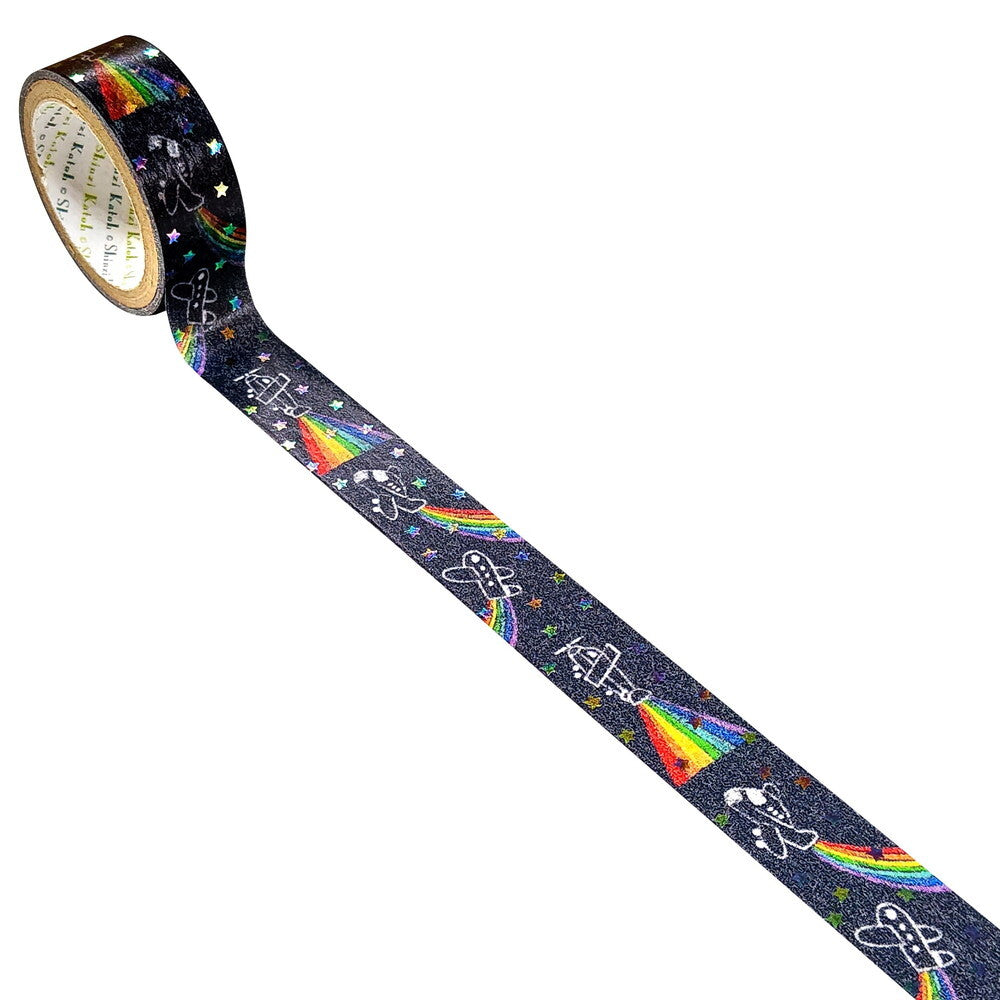 Cinta washi con diseño de avión arcoíris de Shinzi Katoh Design