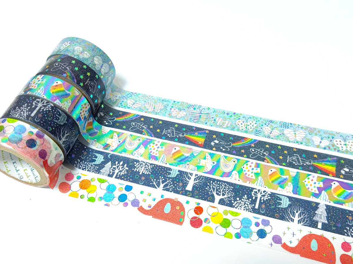 Cinta washi con burbujas de elefantes de Shinzi Katoh Design