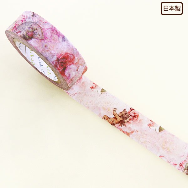 Cinta washi con diseño de clavel vintage • Diseño de Shinzi Katoh