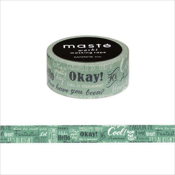 Cinta washi japonesa de saludos • Amazing Life Masté Masking Tape