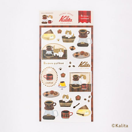 Furukawashiko x Kalita Sticker Sheet - Brown Coffee