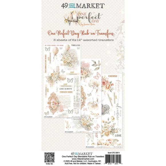 One Perfect Day Rub-On Transfer Set 6"X12"