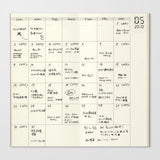 TRAVELER'S notebook 017 Free Monthly Diary (Regular Size)
