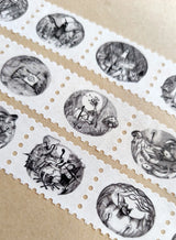Jon Turner Illustration - Matchsticks Miniatures Fantasy Art Stamp Washi Tape