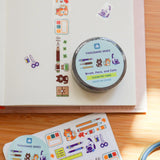 Brush, Pens, and Cats Transparent PET Tape
