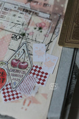 LCN Label Sticker Roll - Spring Flower Red Tone