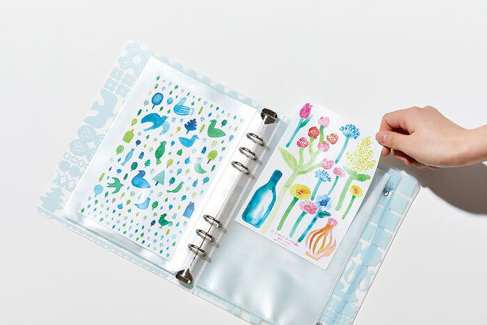 OTONA Sticker File Binder Type Pink A5