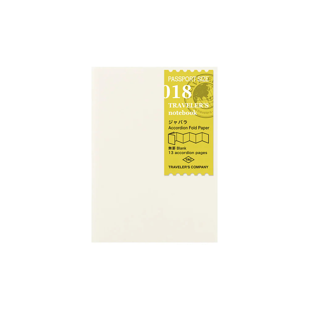 TRAVELER'S notebook 018 Accordion Fold Paper (Passport Size)