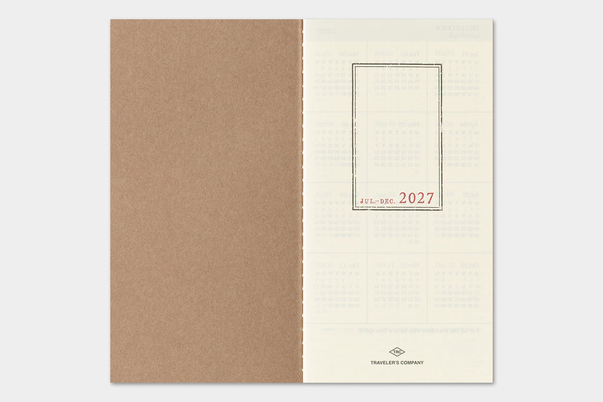 TRAVELER'S notebook 2027 Weekly + Memo Diary (Regular Size)

Welcome the upcoming year in high spirits with TRAVELER'S notebook 2027 Diary lineup where each notebook becomes unique by adding your personal flare!