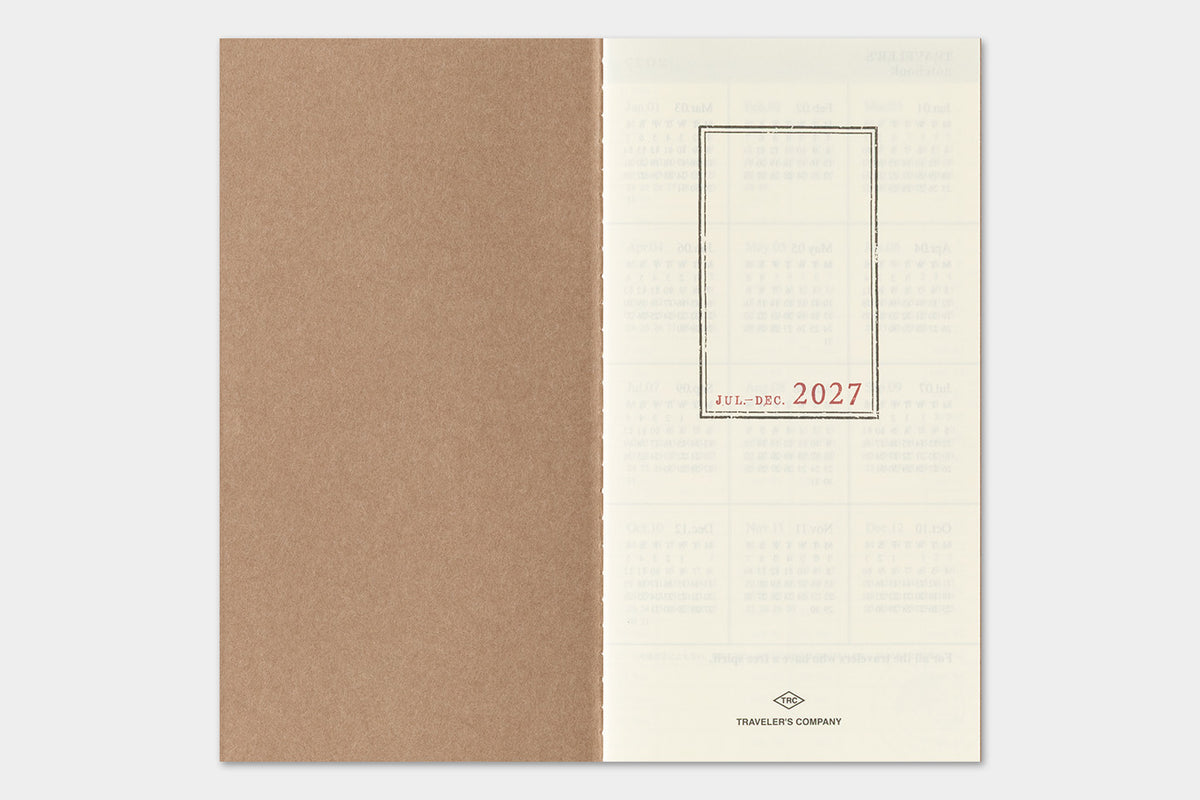 TRAVELER'S notebook 2027 Weekly Vertical Diary (Regular Size)

Welcome the upcoming year in high spirits with TRAVELER'S notebook 2027 Diary lineup where each notebook becomes unique by adding your personal flare!