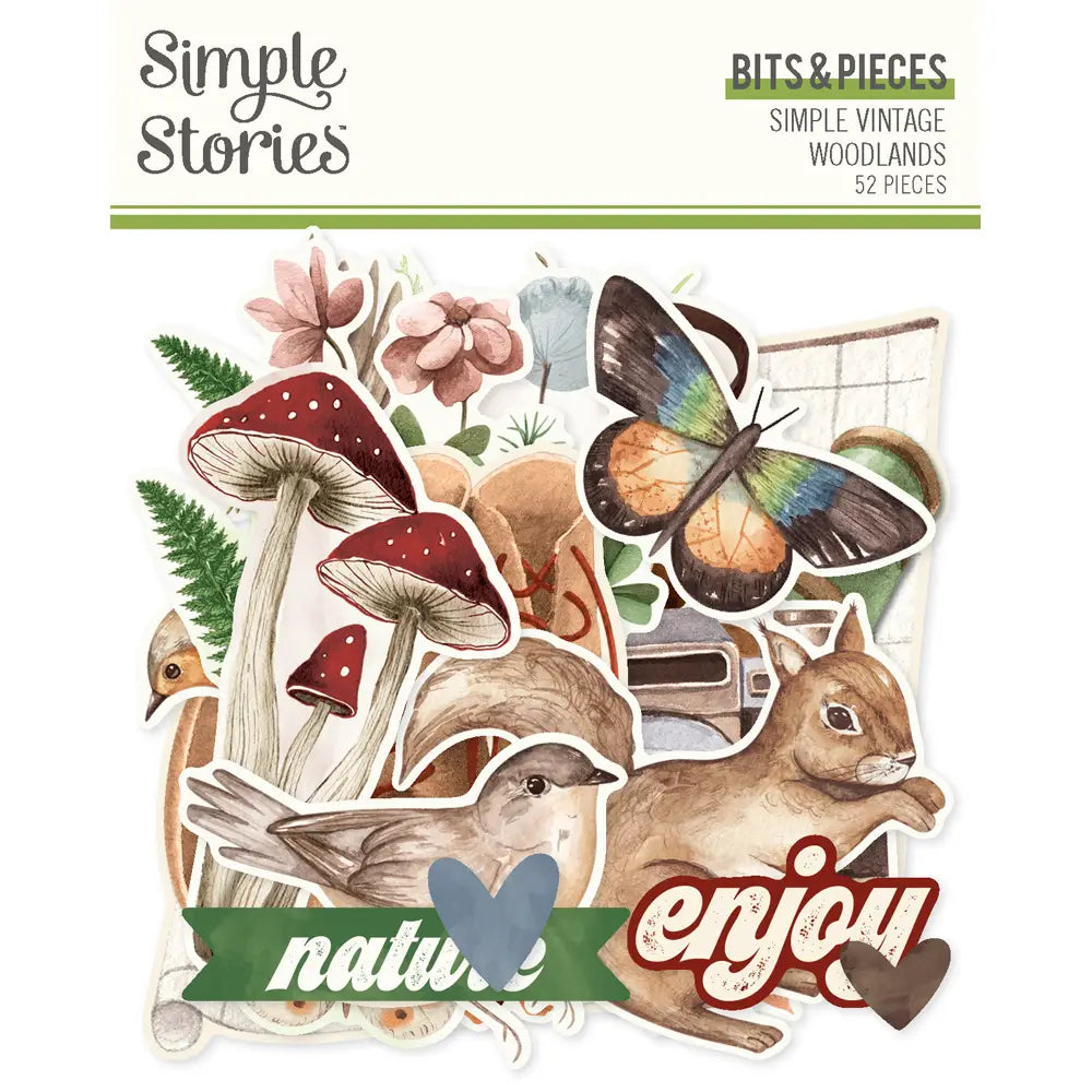 Simple Vintage Woodlands Die Cut Cardstock Bits