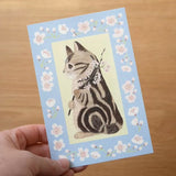 4legs Postcard - Cat in Picture Book #16 American Shorthair